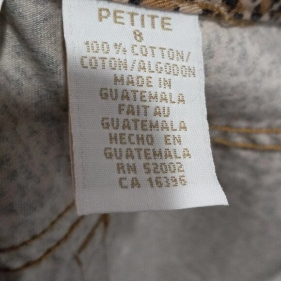 Liz Claiborne Animal Leopard Print Pants Women Size 8 - Picture 3 of 7